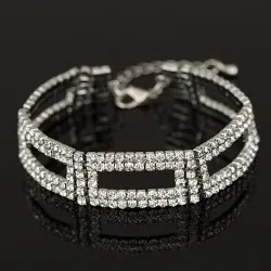 Elegantes breites Kristallarmband