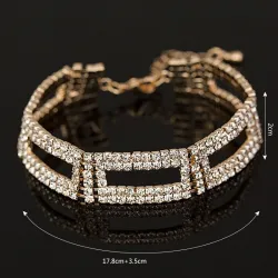 Elegantes breites Kristallarmband