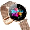 Elegante Smartwatch – ultradünn – 1,36 Zoll – AMOLED – HD-Display – wasserdicht – Edelstahl-Mesh-Armband