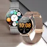 Elegante Smartwatch – ultradünn – 1,36 Zoll – AMOLED – HD-Display – wasserdicht – Edelstahl-Mesh-Armband