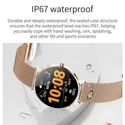 Elegante Smartwatch – ultradünn – 1,36 Zoll – AMOLED – HD-Display – wasserdicht – Edelstahl-Mesh-Armband