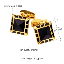 Elegant square black cufflinksCufflinks