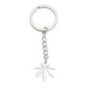 Silver keychain with maple leaf pendantKeyrings