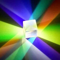 X - Würfel 6-seitig helles Licht - Glasprisma - optische Linse