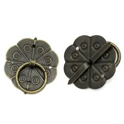 Antique bronze - furniture handles with screws - 10 piecesFurniture
