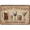 Group Therapy - vintage metal sign - wall stickerPlaques & Signs