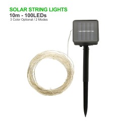 Solar – LED-Lichterkette – Lichterkette – wasserdicht – Weihnachtsdekoration für den Außenbereich – 10 m – 20 m
