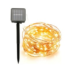 Solar – LED-Lichterkette – Lichterkette – wasserdicht – Weihnachtsdekoration für den Außenbereich – 10 m – 20 m