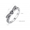 Eleganter Ring mit Kristallschleife – 925er Sterlingsilber
