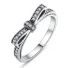 Eleganter Ring mit Kristallschleife – 925er Sterlingsilber