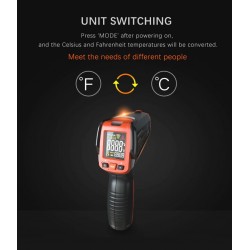Digitales Infrarot-Thermometer – berührungsloser Handpistolenlaser mit LCD-Display
