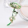 Brosche mit Lotus/Frosch