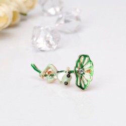 Brosche mit Lotus/Frosch