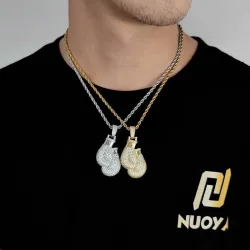 Crystal boxing gloves with necklaceNecklaces