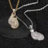 Crystal boxing gloves with necklaceNecklaces