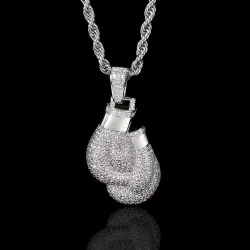 Crystal boxing gloves with necklaceNecklaces