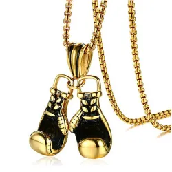 Necklace with double boxing gloves pendantNecklaces