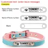 Hunde-/Katzenhalsband – ID-Tag – personalisiert – graviert – Leder