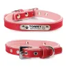 Dogs / cats collar - ID Tag - personalized - engraved - leatherCollar & Leads