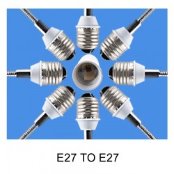 Fassung E27 auf E27 – flexible Lampenfassung – Verlängerung – Beleuchtungsadapter
