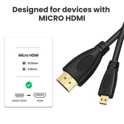 Micro-HDMI-auf-HDMI-Kabel – V1.4 – 1080P – Ultra HD