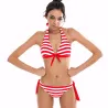 Sexy gestreiftes Bikini-Set