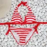 Sexy gestreiftes Bikini-Set