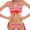 Sexy gestreiftes Bikini-Set