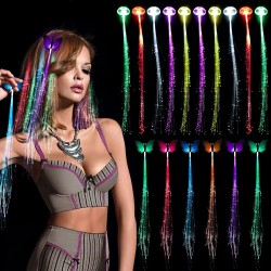Leuchtendes Haar – Haarnadel mit bunt leuchtenden LED-Strängen