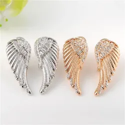 Vintage style earrings - crystal angel wingsEarrings