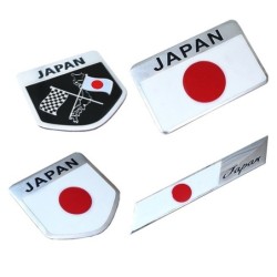 Aluminium-Autoaufkleber - Emblem - Japan-Flagge