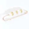 Elegant brooch - safety pin - with black / white pearls - 3 piecesBrooches