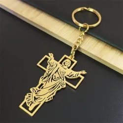 Jesus / cross - metal keychainKeyrings