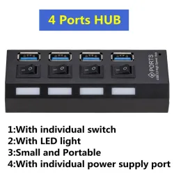 4-Port-HUB – USB 3.0 – Splitter