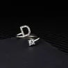 Größenverstellbarer Ring – Buchstaben von A bis Z mit Strasssteinen
