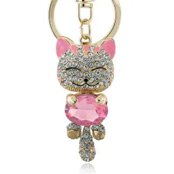 Crystal cat - keychainKeyrings