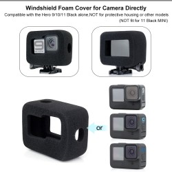 Windshield foam cover - windproof / noise reduction - for GoPro Hero camerasProtection
