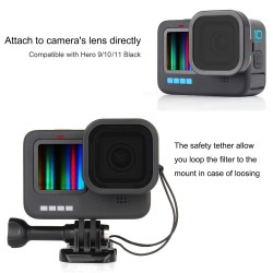 CPL ND8 ND16 ND32 ND – Objektivfilter-Set – für GoPro Hero 11 10 9 Schwarz