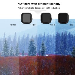 CPL ND8 ND16 ND32 ND – Objektivfilter-Set – für GoPro Hero 11 10 9 Schwarz