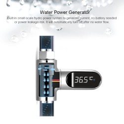 Wassertemperaturanzeige – Thermometer – 360° drehbar – LED-Digitalbildschirm – für Dusche/Badewanne