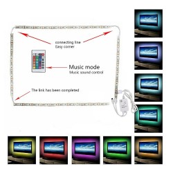 TV background lighting strip - LED - RGB - USB connection - with remote controlLED strips