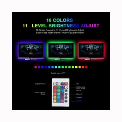 TV background lighting strip - LED - RGB - USB connection - with remote controlLED strips