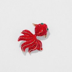 Red crystal goldfish - elegant broochBrooches