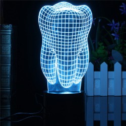 3D-Zahn-RGB-LED-Lampe – USB – Touch-Licht