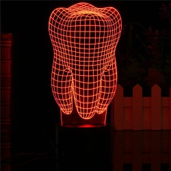 3D-Zahn-RGB-LED-Lampe – USB – Touch-Licht