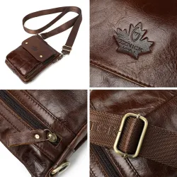 Luxuriöse Umhängetasche – Klappendesign – echtes Leder