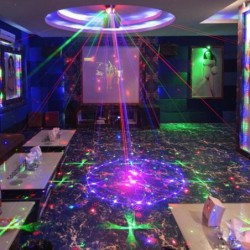 Mini-Bühnenlicht – Laserprojektor – mit Fernbedienung – RGB – LED – 96 Muster