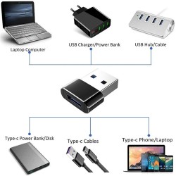 USB auf Typ C – OTG-Adapter – USB-C – Stecker auf Micro-USB-Typ-C-Buchse – Konverter – 2 Stück