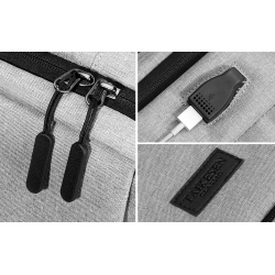 Trendige Laptoptasche - Rucksack - mit USB-Ladeanschluss - wasserdicht