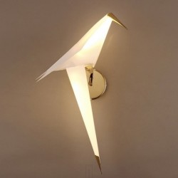 LED-Wandleuchte - Origami-Papiervogel-Design